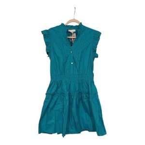 Pinch | Teal Ruffle Mini Dress | NWT